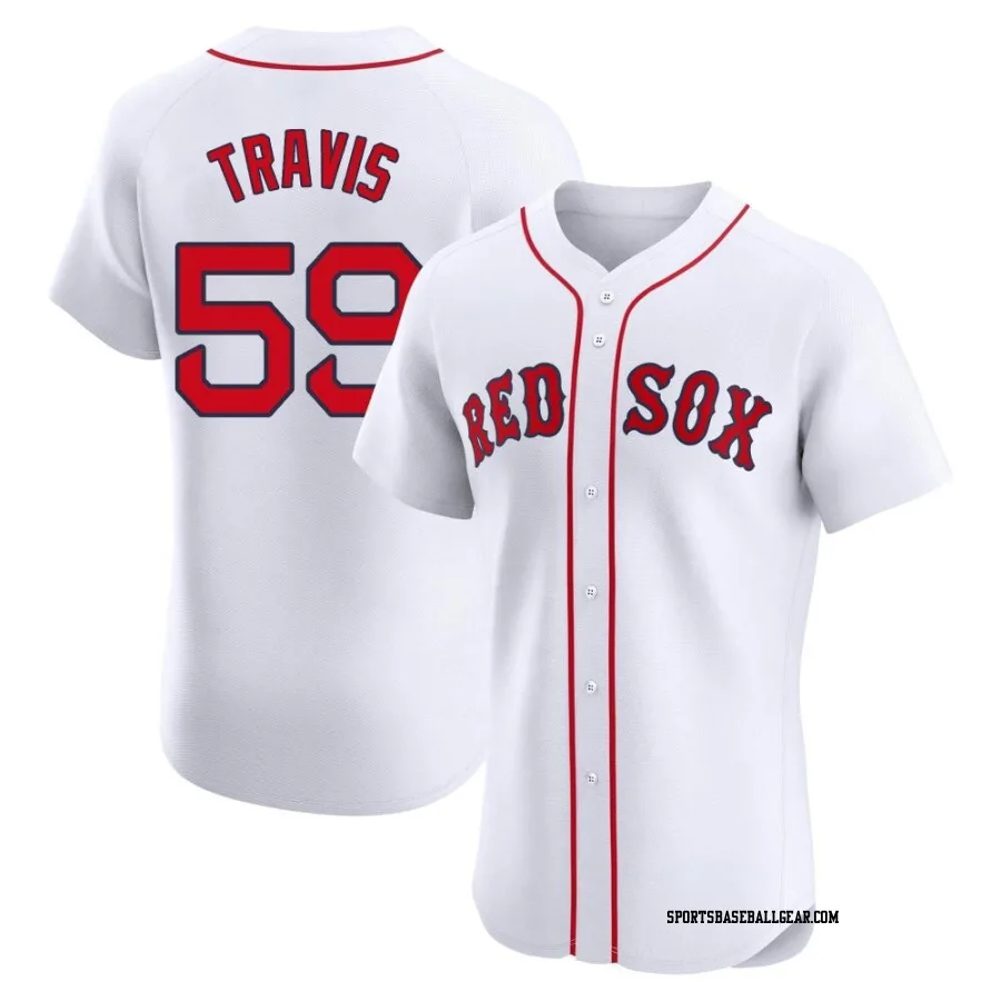 Sam Travis Men's Boston Red Sox White Elite Home Jersey