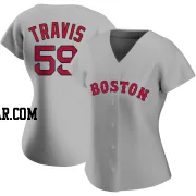 Sam Travis Women's Boston Red Sox Gray Replica Road Jersey