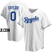 Samad Taylor Men's Kansas City Royals White Replica Home Jersey