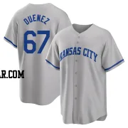 Samir Duenez Men's Kansas City Royals Gray Replica 2022 Road Jersey