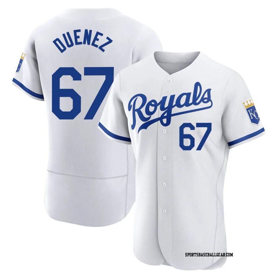 Samir Duenez Men's Kansas City Royals White Authentic 2022 Home Jersey