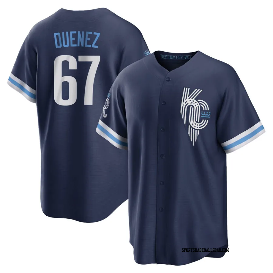 Samir Duenez Youth Kansas City Royals Navy Replica 2022 City Connect Jersey