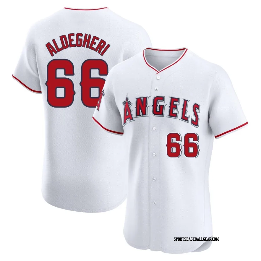 Samuel Aldegheri Men's Los Angeles Angels White Elite Home Jersey