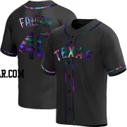 Sandro Fabian Youth Texas Rangers Black Holographic Replica Alternate Jersey