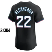 Sandy Alcantara Men's Miami Marlins Black Elite Alternate Vapor Premier Jersey