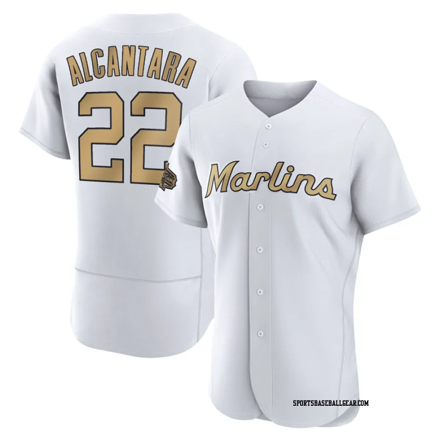 Sandy Alcantara Men's Miami Marlins White Game Los Authentic 2022 All-Star Jersey