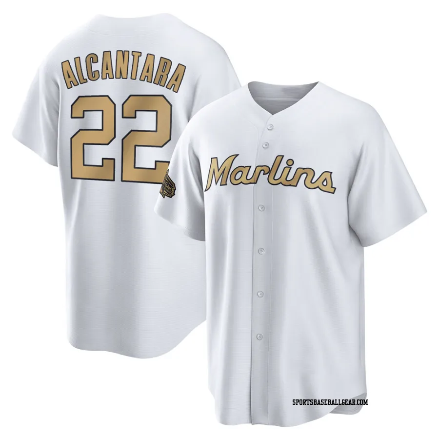 Sandy Alcantara Men's Miami Marlins White Game Replica 2022 All-Star Jersey