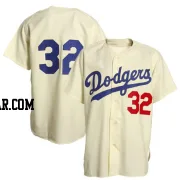 Sandy Koufax Men's Los Angeles Dodgers Cream Replica Throwback Jersey