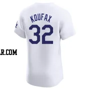Sandy Koufax Men's Los Angeles Dodgers White Elite Home Jersey
