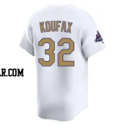 Sandy Koufax Youth Los Angeles Dodgers Gold Limited White 2025 Collection Jersey