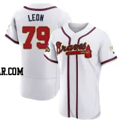 Sandy Leon Men's Atlanta Braves Gold Authentic White 2022 Program Jersey