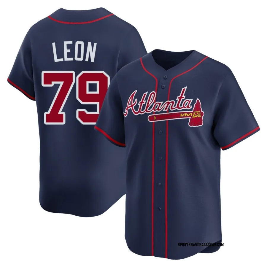 Sandy Leon Men's Atlanta Braves Navy Limited Alternate Jersey