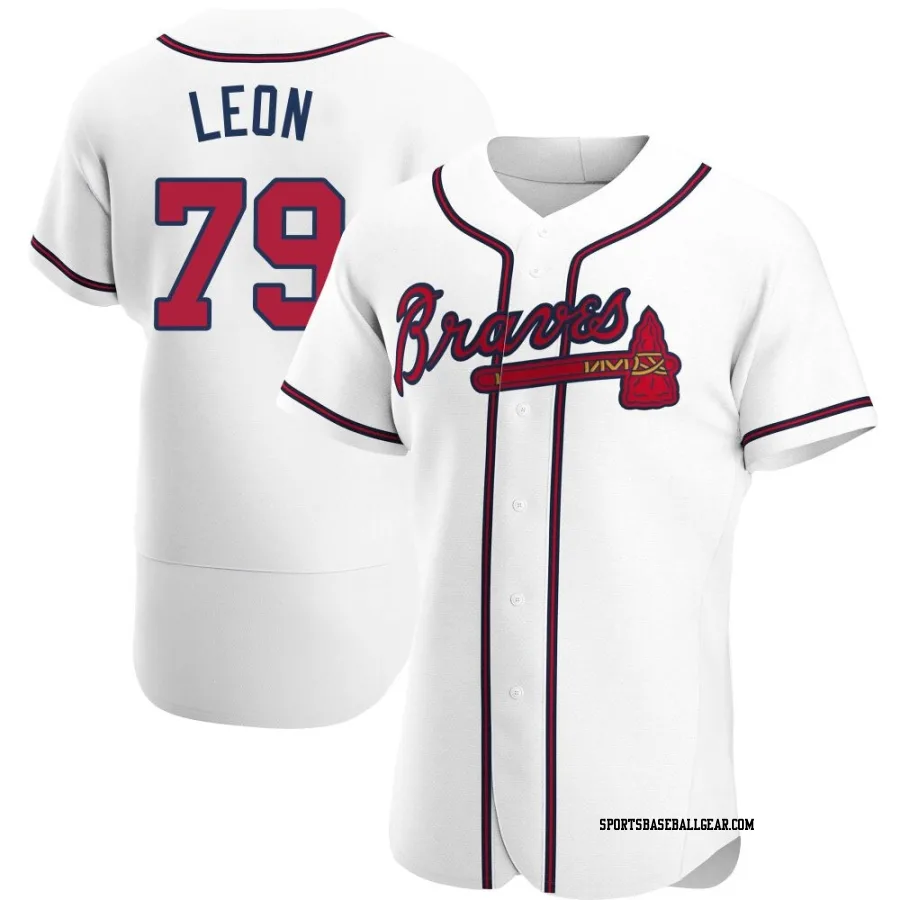 Sandy Leon Men's Atlanta Braves White Authentic Home Jersey