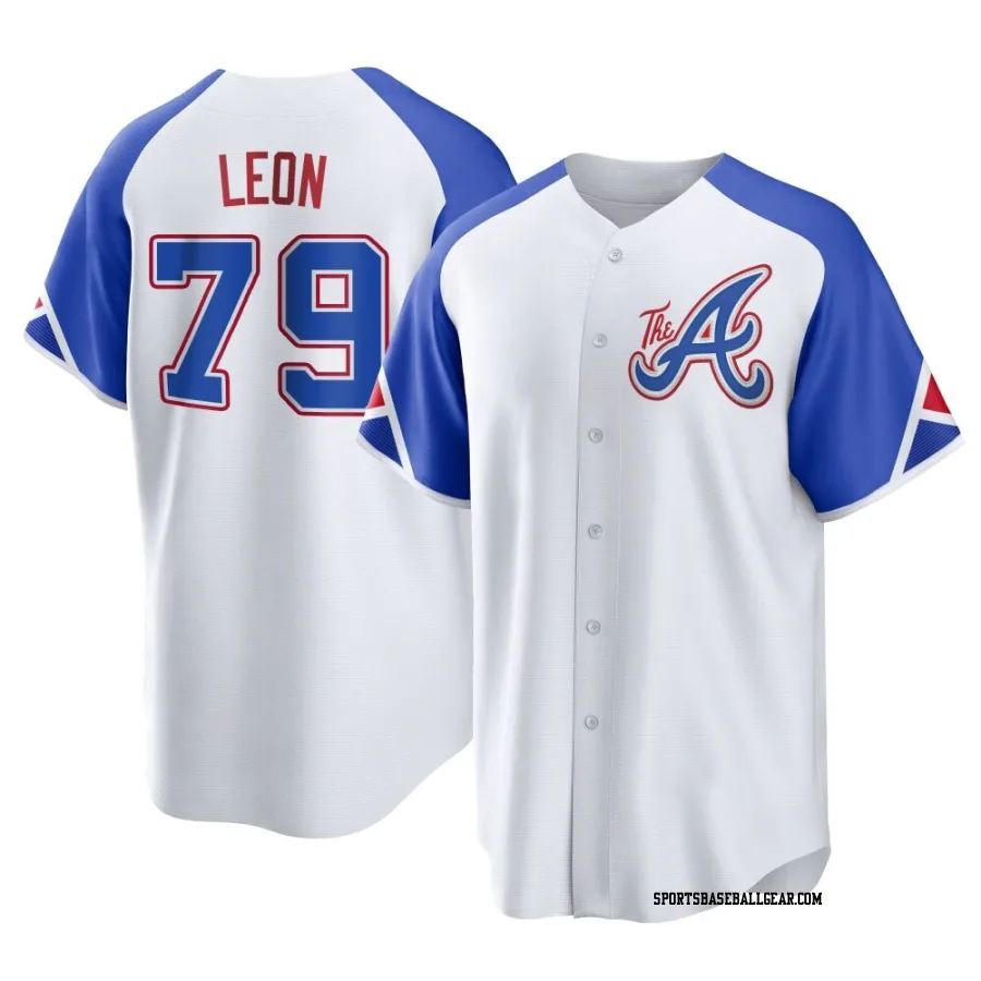 Sandy Leon Men's Atlanta Braves White Replica 2023 City Connect Jersey