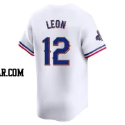 Sandy Leon Men's Texas Rangers Gold Limited White 2024 Collection Jersey