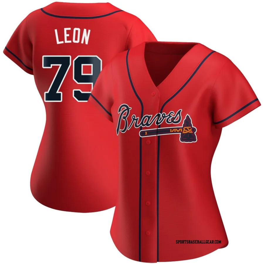 Sandy Leon Women's Atlanta Braves Red Authentic Alternate Jersey