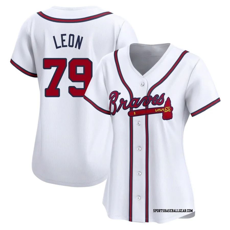 Sandy Leon Women's Atlanta Braves White Limited Home Jersey