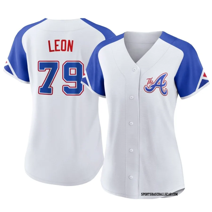 Sandy Leon Women's Atlanta Braves White Replica 2023 City Connect Jersey