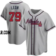 Sandy Leon Youth Atlanta Braves Gray Replica Road Jersey