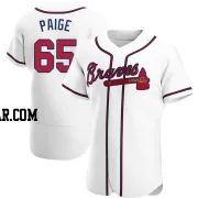 Satchel Paige Men's Atlanta Braves White Authentic Home Jersey