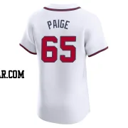 Satchel Paige Men's Atlanta Braves White Elite Home Jersey