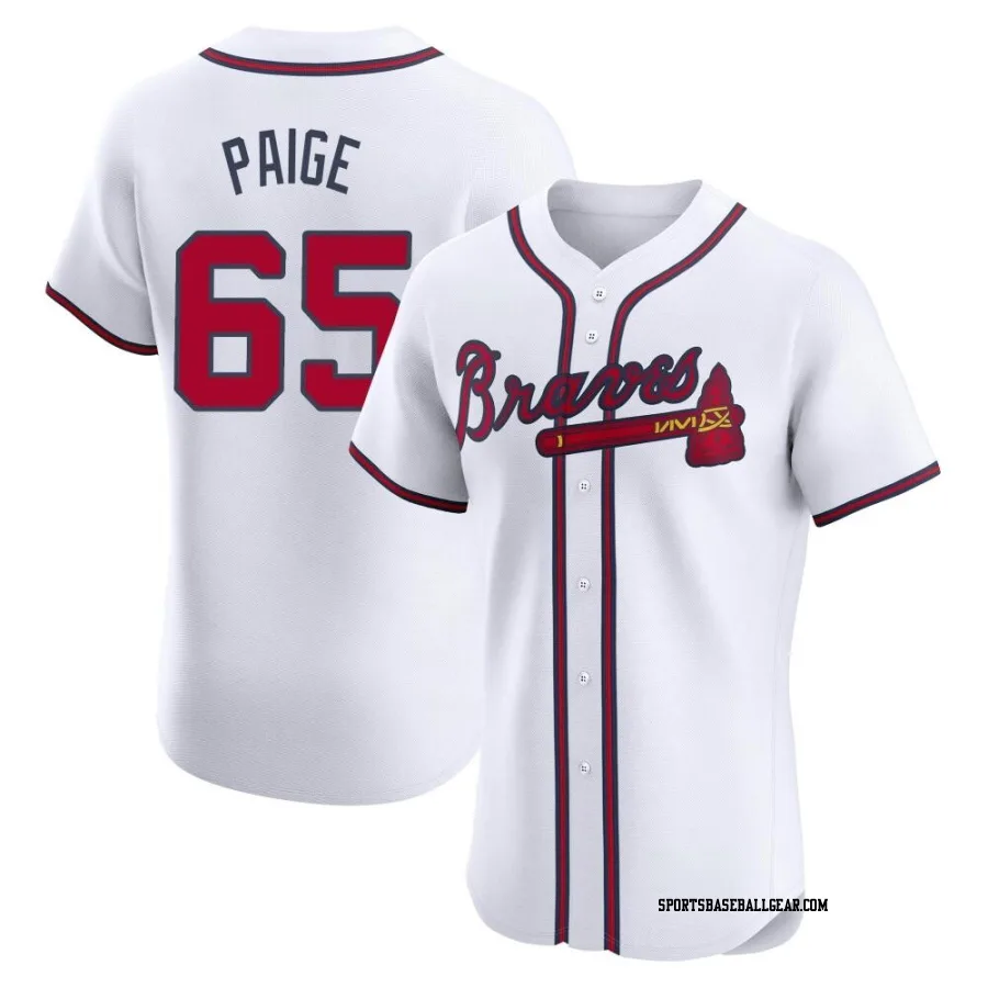 Satchel Paige Men's Atlanta Braves White Elite Home Jersey