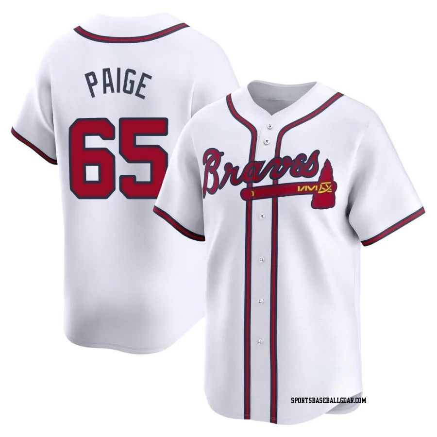 Satchel Paige Men's Atlanta Braves White Limited Home Jersey