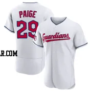 Satchel Paige Men's Cleveland Guardians White Authentic Home Jersey