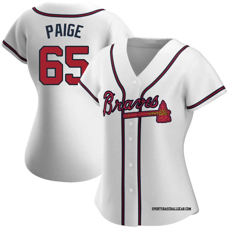 Satchel Paige Women's Atlanta Braves White Authentic Home Jersey