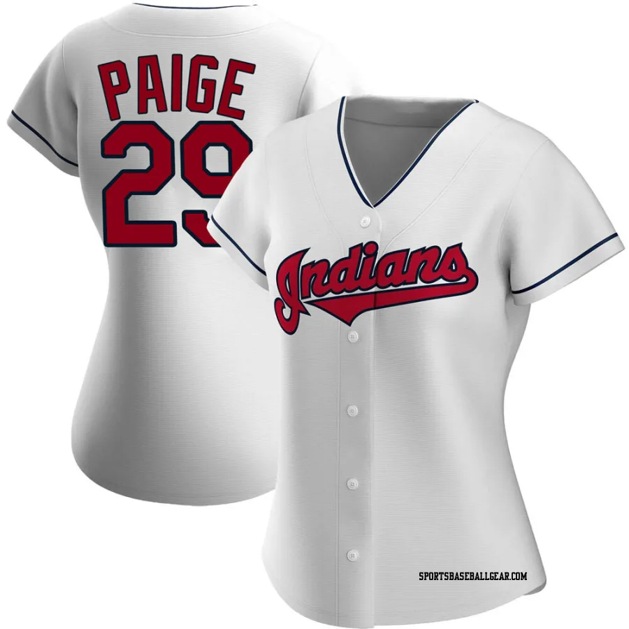 Satchel Paige Women's Cleveland Guardians White Replica Home Jersey