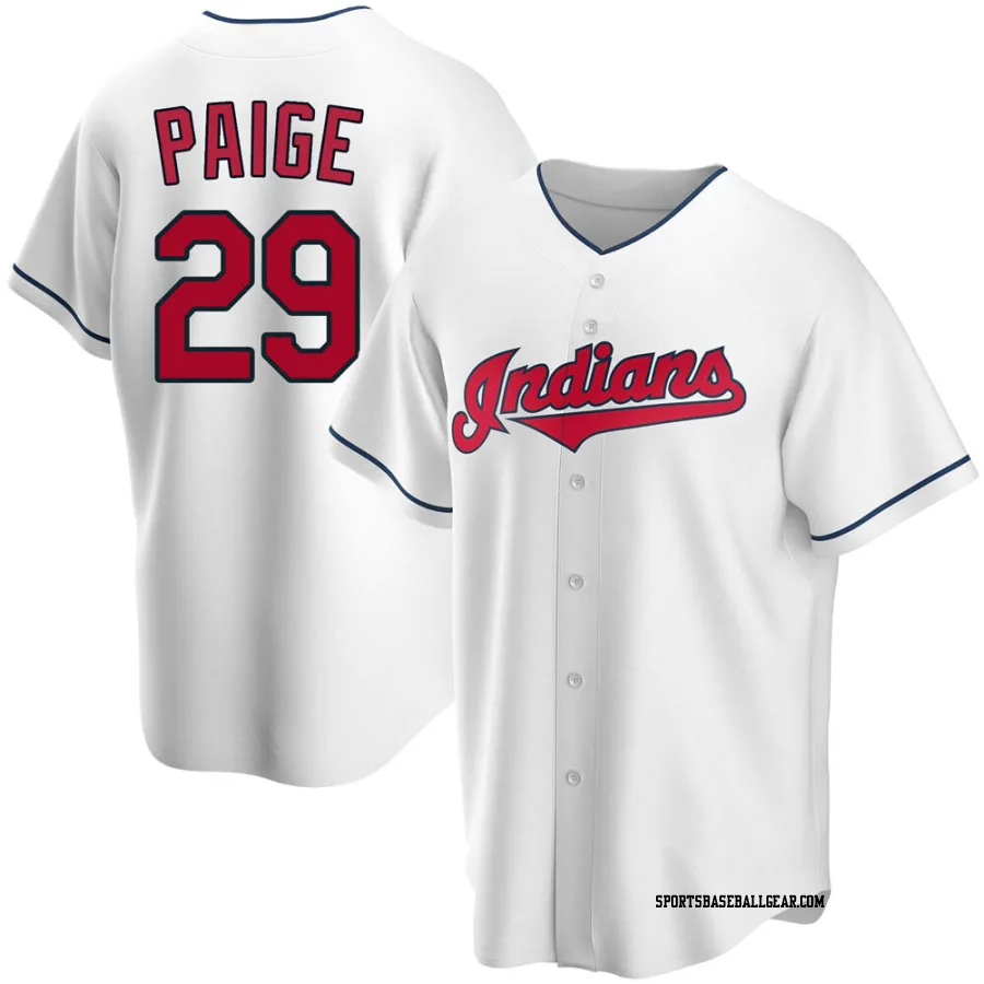 Satchel Paige Youth Cleveland Guardians White Replica Home Jersey
