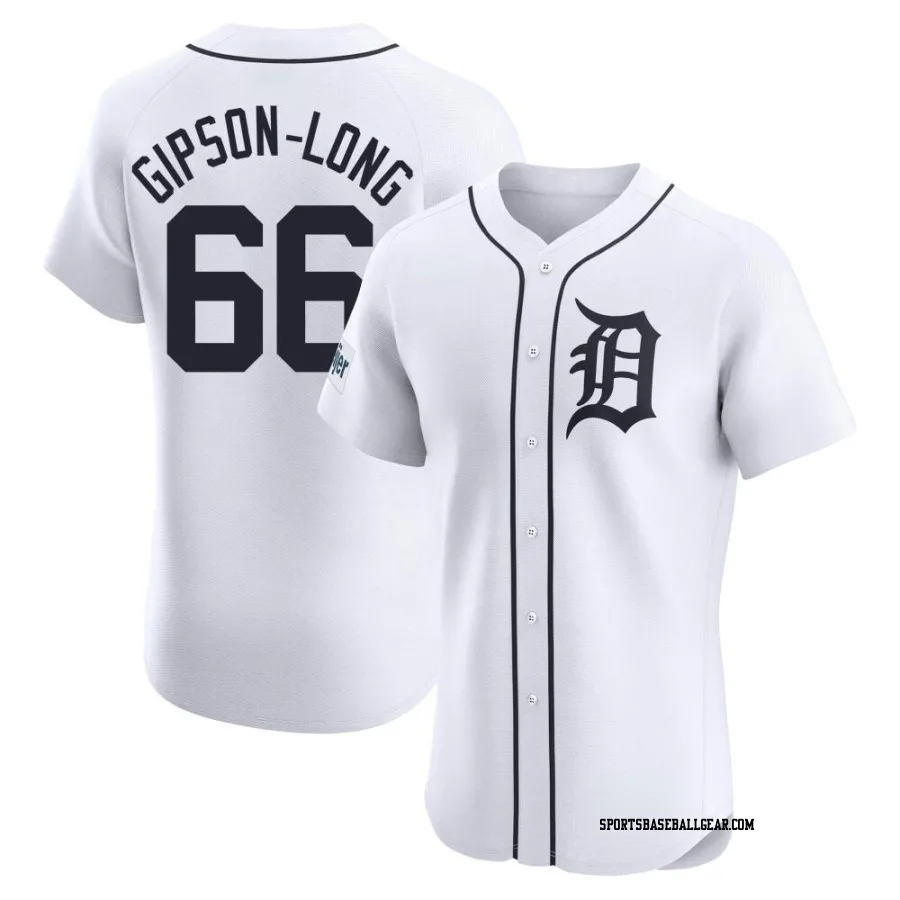 Sawyer Gipson-Long Men's Detroit Tigers White Elite Home Patch Jersey
