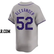Scott Alexander Men's Colorado Rockies Gray Limited Road Jersey