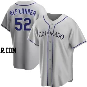 Scott Alexander Men's Colorado Rockies Gray Replica Road Jersey