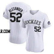 Scott Alexander Men's Colorado Rockies White Elite Home Jersey