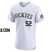 Scott Alexander Men's Colorado Rockies White Elite Home Jersey