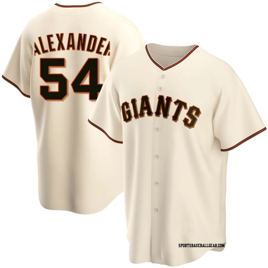 Scott Alexander Men's San Francisco Giants Cream Replica Home Jersey
