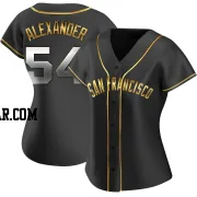 Scott Alexander Women's San Francisco Giants Black Golden Replica Alternate Jersey