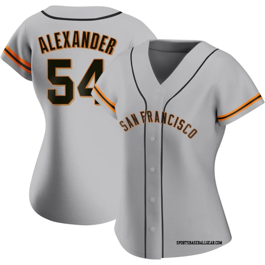 Scott Alexander Women's San Francisco Giants Gray Authentic Road Jersey