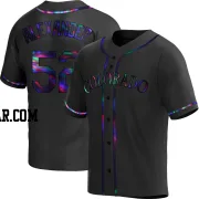 Scott Alexander Youth Colorado Rockies Black Holographic Replica Alternate Jersey