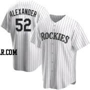 Scott Alexander Youth Colorado Rockies White Replica Home Jersey