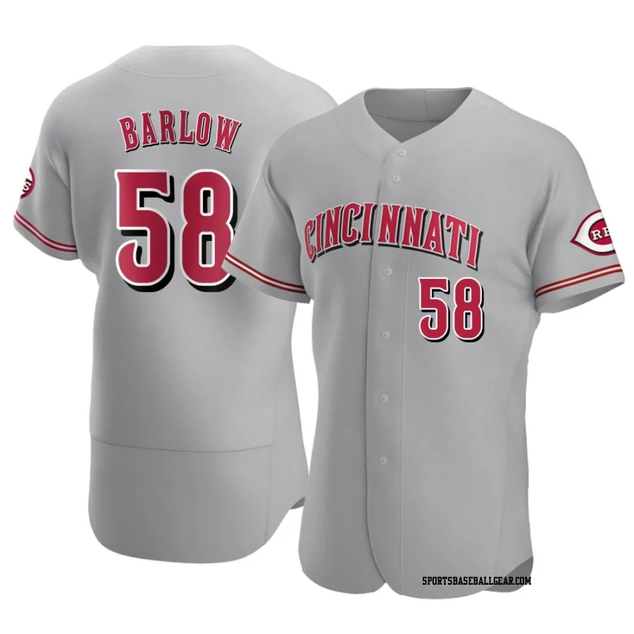 Scott Barlow Men's Cincinnati Reds Gray Authentic Road Jersey