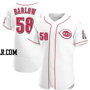 Scott Barlow Men's Cincinnati Reds White Authentic Home Jersey