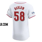 Scott Barlow Men's Cincinnati Reds White Elite Home Patch Jersey