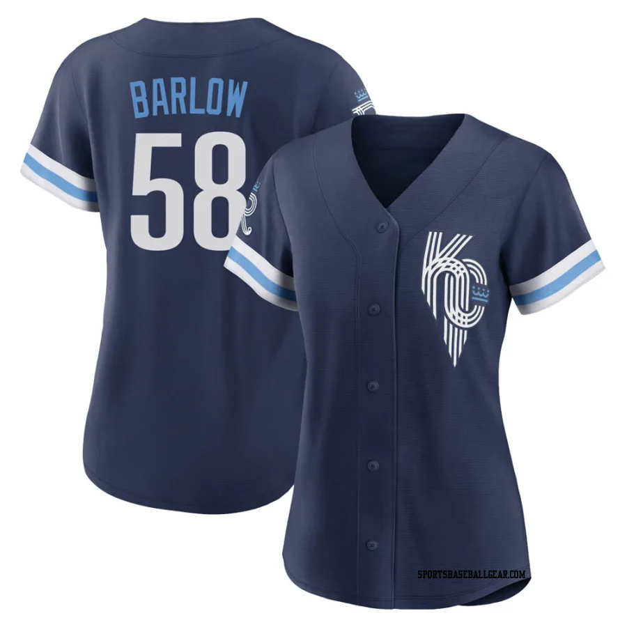 Scott Barlow Women's Kansas City Royals Navy Authentic 2022 City Connect Jersey