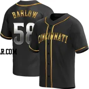 Scott Barlow Youth Cincinnati Reds Black Golden Replica Alternate Jersey