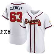 Scott Blewett Men's Atlanta Braves Gold Authentic White 2022 Program Jersey