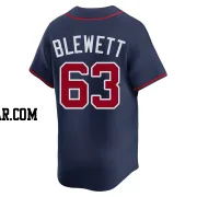 Scott Blewett Men's Atlanta Braves Navy Limited Alternate Jersey