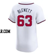 Scott Blewett Men's Atlanta Braves White Elite Home Jersey