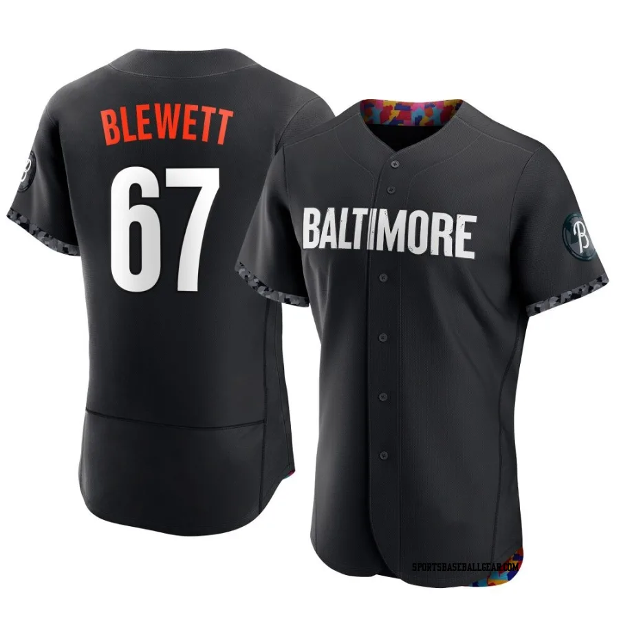 Scott Blewett Men's Baltimore Orioles Black Authentic 2023 City Connect Jersey